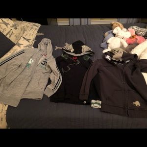 Mini Shatsu and Okaidi hoodies 8yo boy